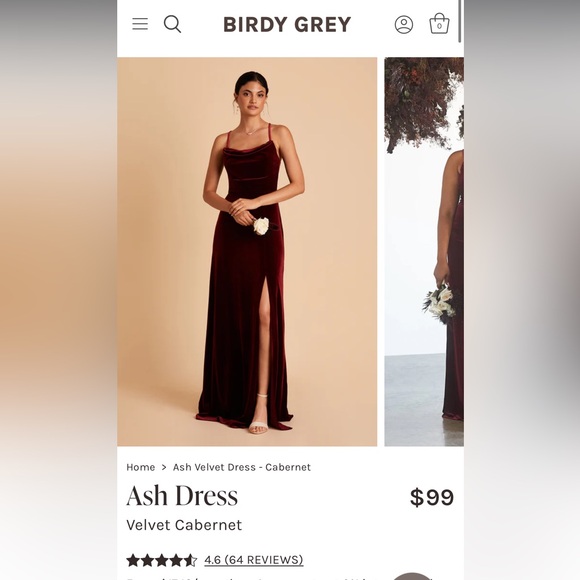 velvet cabernet bridesmaid dress Sample Cabernet Asher Crepe Dress main image 1